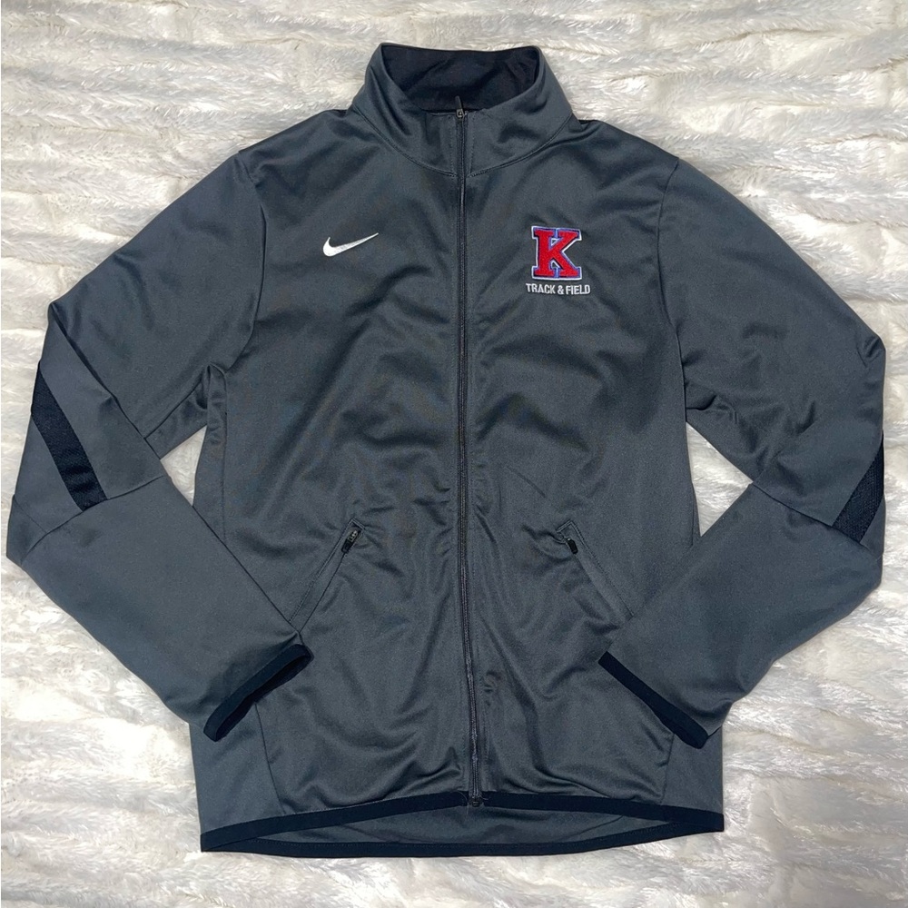 Nike Men's Gray Track Jacket K Track and Field Zip up Size Small